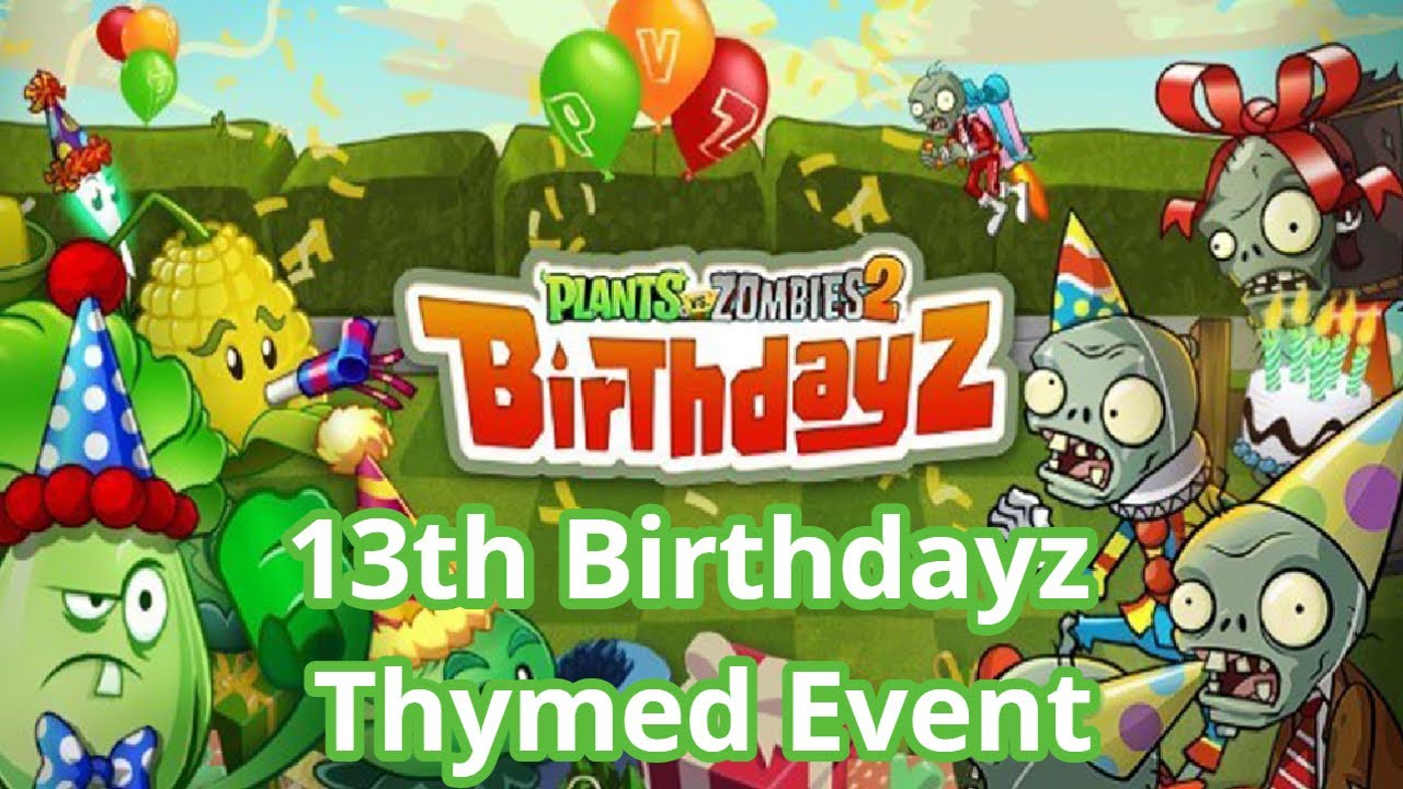 Happy Birthday Plants Vs Zombie Cartoons Glitter Plants Vs Zombies