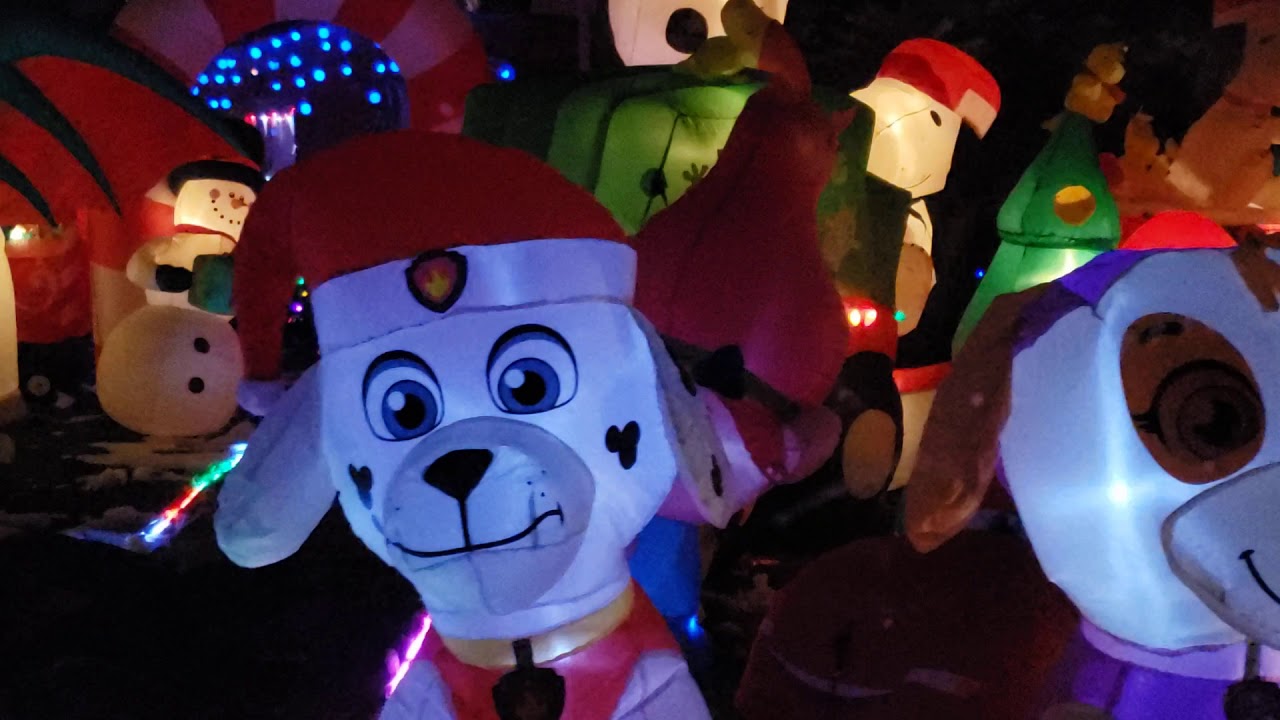 Epic Display of Inflatable Christmas Decorations!!!