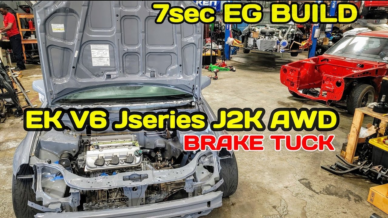 EK V6 Jseries J2K AWD brake tuck🔰 7sec AWD EG Build on the move🔥