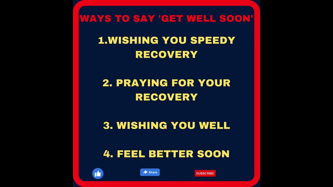 Ways To Say Get Well Soon Part 1 YouTube Ways To Say Get Well Soon Part 1 YouTube