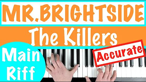 How to play MR. BRIGHTSIDE - The Killers (Guitar Riff) Piano Tutorial