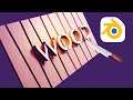 3D Text projection in blender {Beginners Guide}