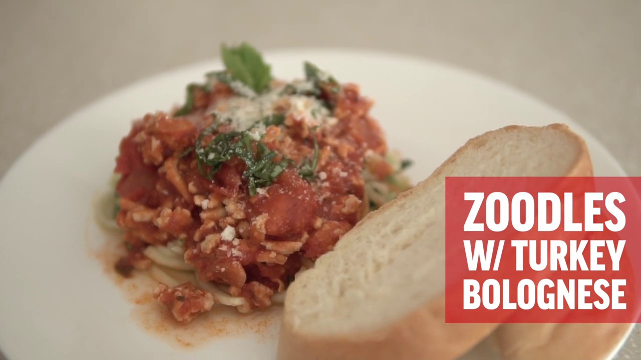 Zoodles With Simple Turkey Bolognese YouTube
