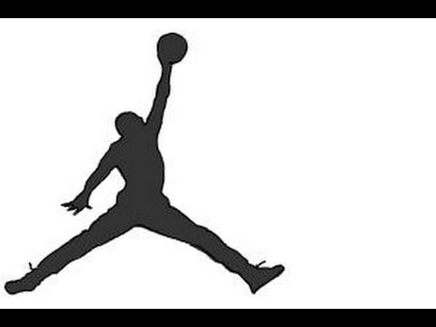 How to draw Jordan, Jumpman logo - YouTube