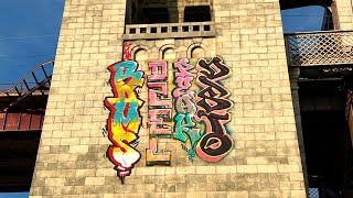 Insane Rappelling Graffiti