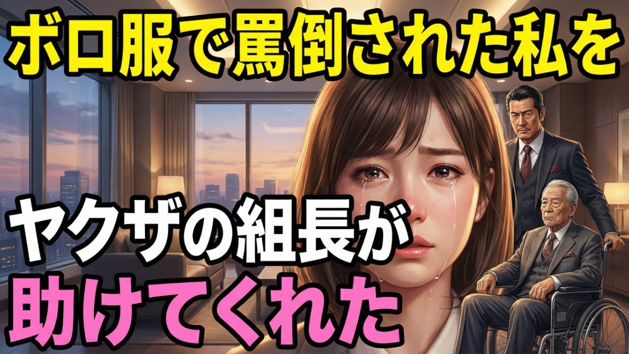 ヤクザの息子も震えた…ボロボロのスーツで面接に来た私を罵倒し不採用にした試験官、助けた車椅子の老人が現れた瞬間、顔面蒼白に