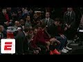 LeBron James gets heated at Tyronn Lue on the bench during Cavaliers vs. Blazers | ESPN