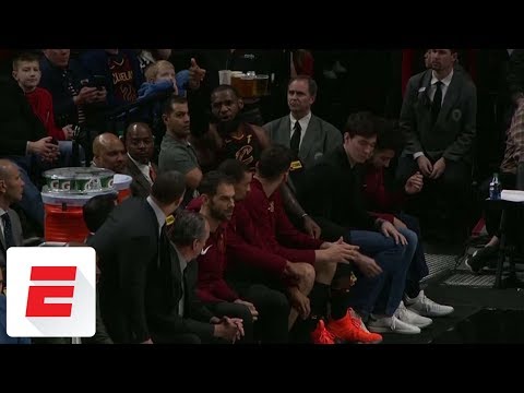 LeBron James gets heated at Tyronn Lue on the bench during Cavaliers vs. Blazers | ESPN