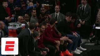 LeBron James gets heated at Tyronn Lue on the bench during Cavaliers vs. Blazers | ESPN