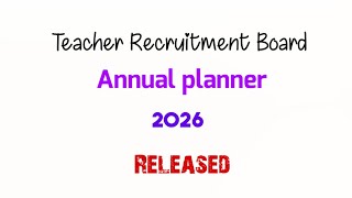 Trb Annual Planner 2026 Exam