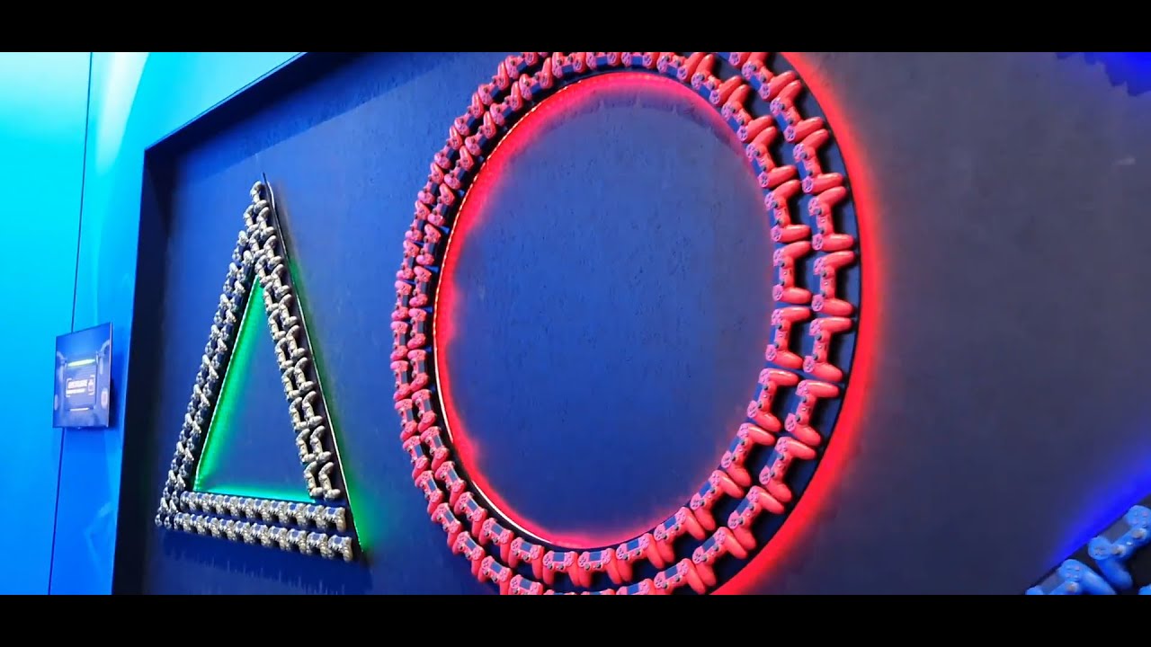 Amazing Sony Booth Covered With Controllers - Gamescom 2019