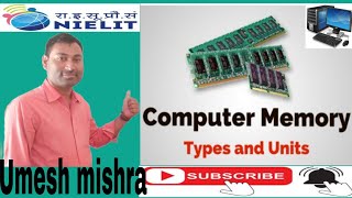 Type of Computer Memory Units. CCC,DCA,ADCA, "O"level & all Computer exam Successful Video.