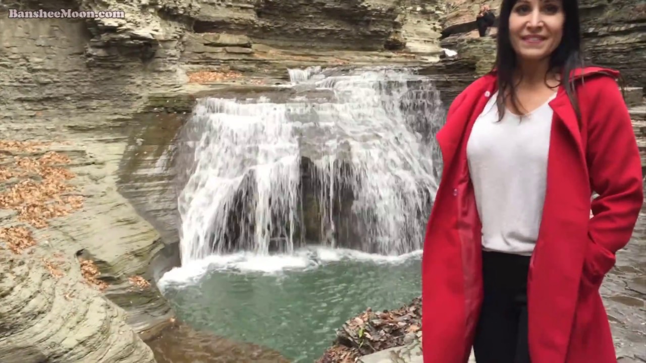 Sweet Farm Girl at Buttermilk Falls Ithaca, New York.