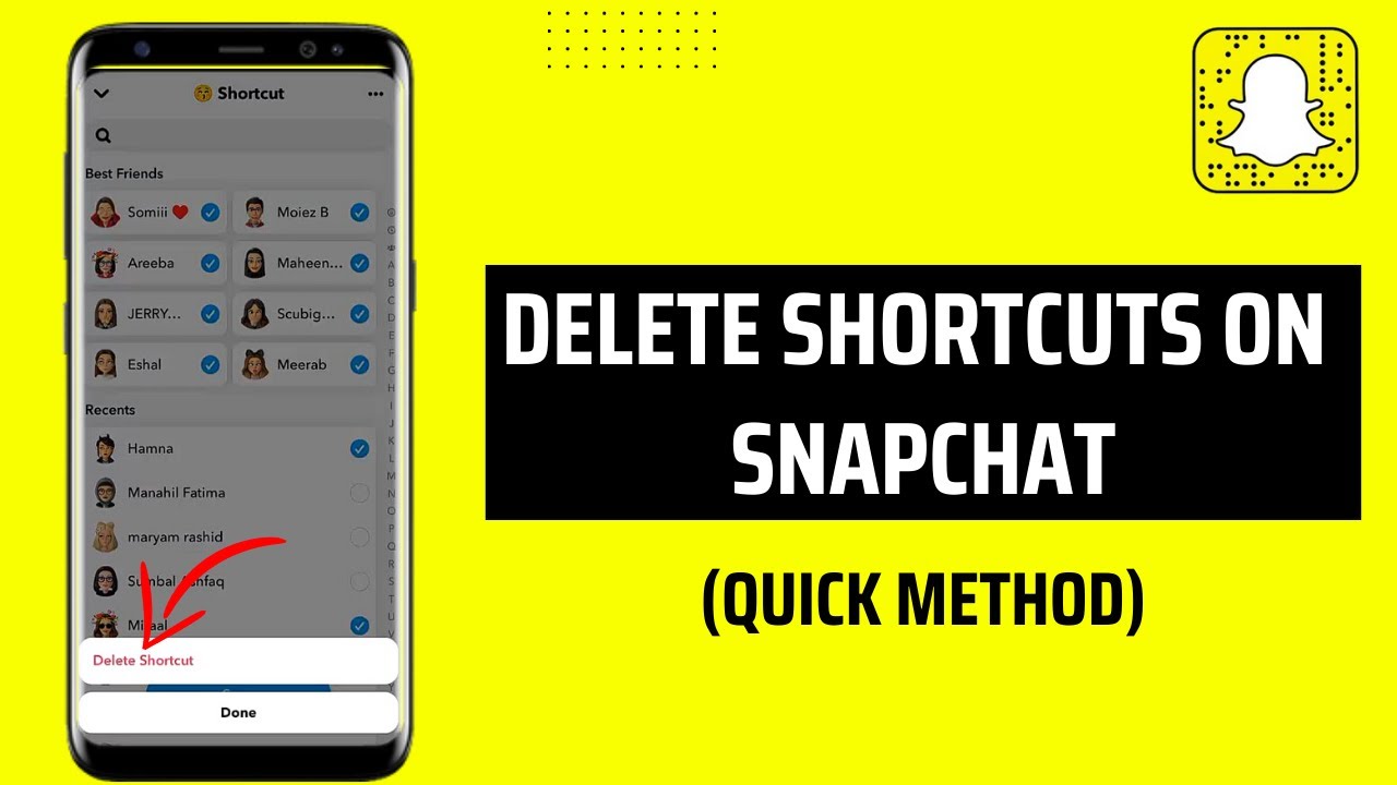 How To Delete Shortcuts On Snapchat YouTube
