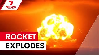 Jeff Bezos' rocket explodes during Florida test | 7NEWS