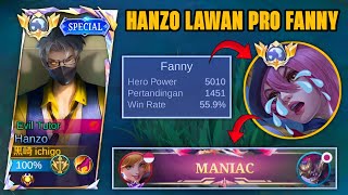 Hanzo Lawan Pro Fanny 1K Match!! Ngeri Banget Orang Ini Tanpa Buff Bisa Maniac - Mobile Legends