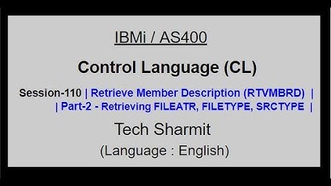Retrieve Member Description (RTVMBRD) Part-2 | IBM i | AS400 | CLLE | cl programming in IBM i  AS400