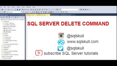 Delete Statement in SQL Server