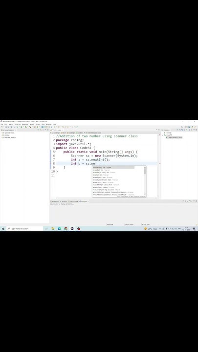 addition of two number using scanner class in java #shorts # ...