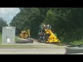 MOW equipment on the LDRR BrouxBridge branch in Laffeytte replacing ties