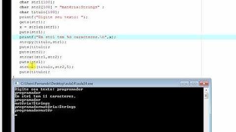 Curso de programação em C/C++ Aula 14 - STRINGS II (comandos: strlen, strrev, strcmp, etc.)