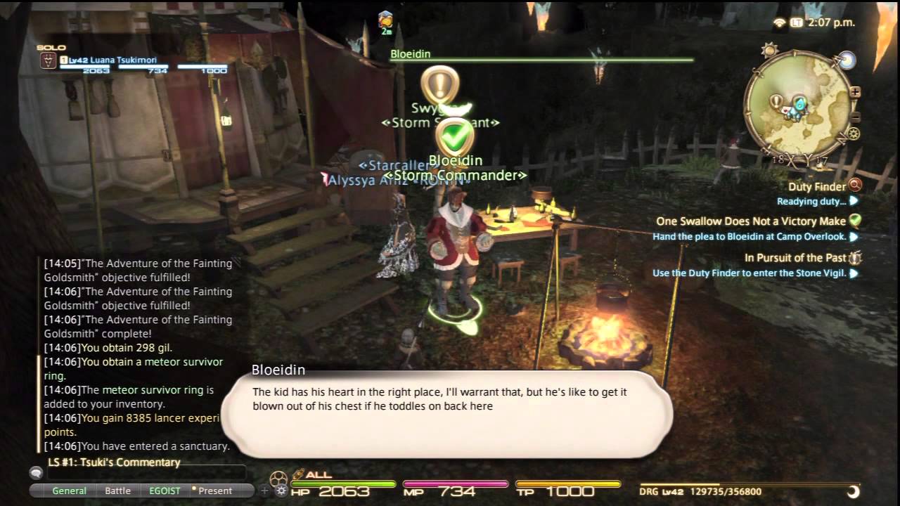 FFXIV ARR "A Realm Relived" 58.5 Questing at Camp Bronze Lake and Camp Overlook YouTube