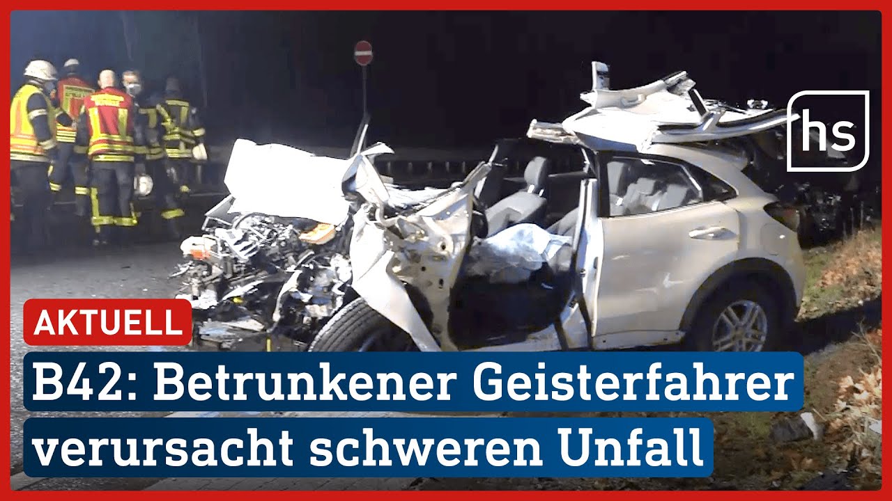 Frontalzusammenstoß: Falschfahrer fährt in zwei Autos | hessenschau