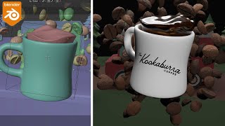 How I made this Coffee Animation in Blender (blender tutorial/workflow)
