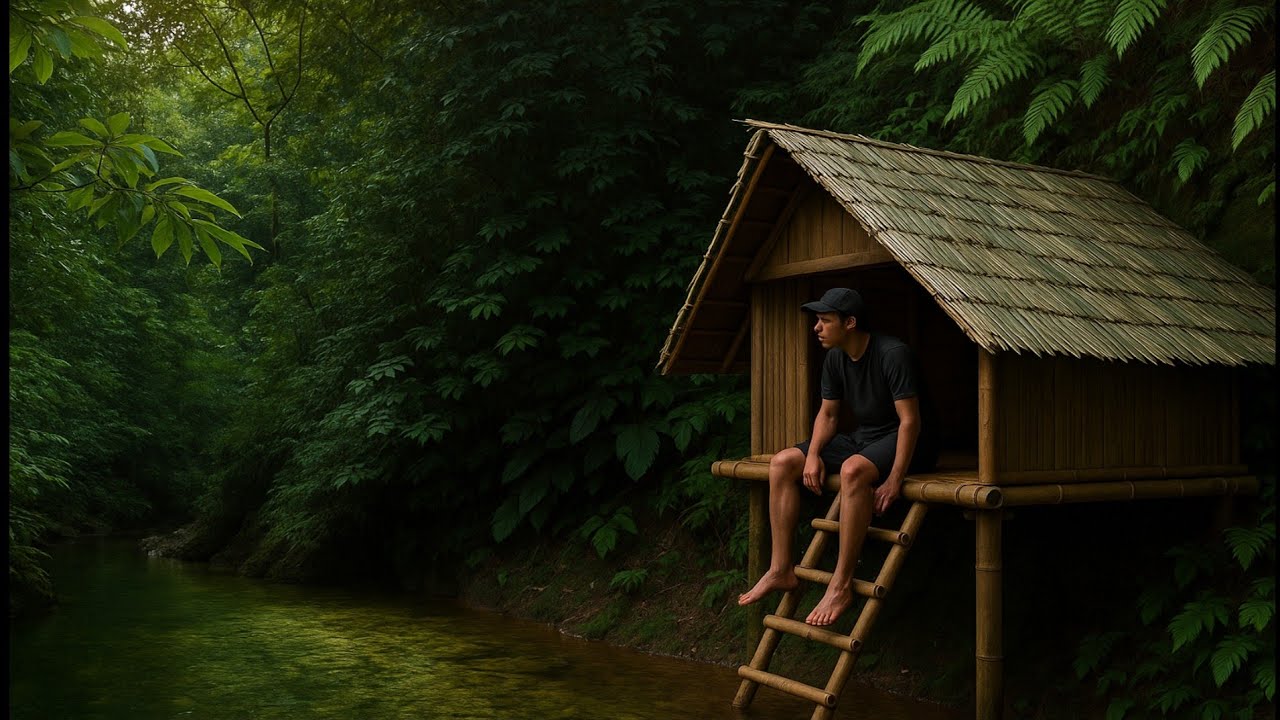 3 HARI SOLO CAMPING DI PINGGIR SUNGAI, MEMBANGUN TEMPAT PERLINDUNGAN, KEBANJIRAN & MALAM YANG HENING