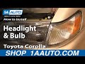 How to Replace Headlights 1993-97 Toyota Corolla