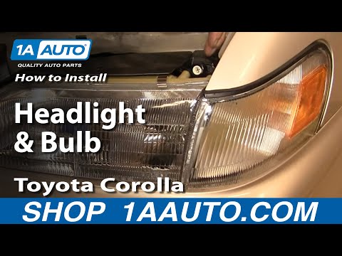 How to Replace Headlights 93-97 Toyota Corolla