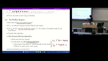 Lecture 12.2 Choosing experts via Multiplicative Weights Update