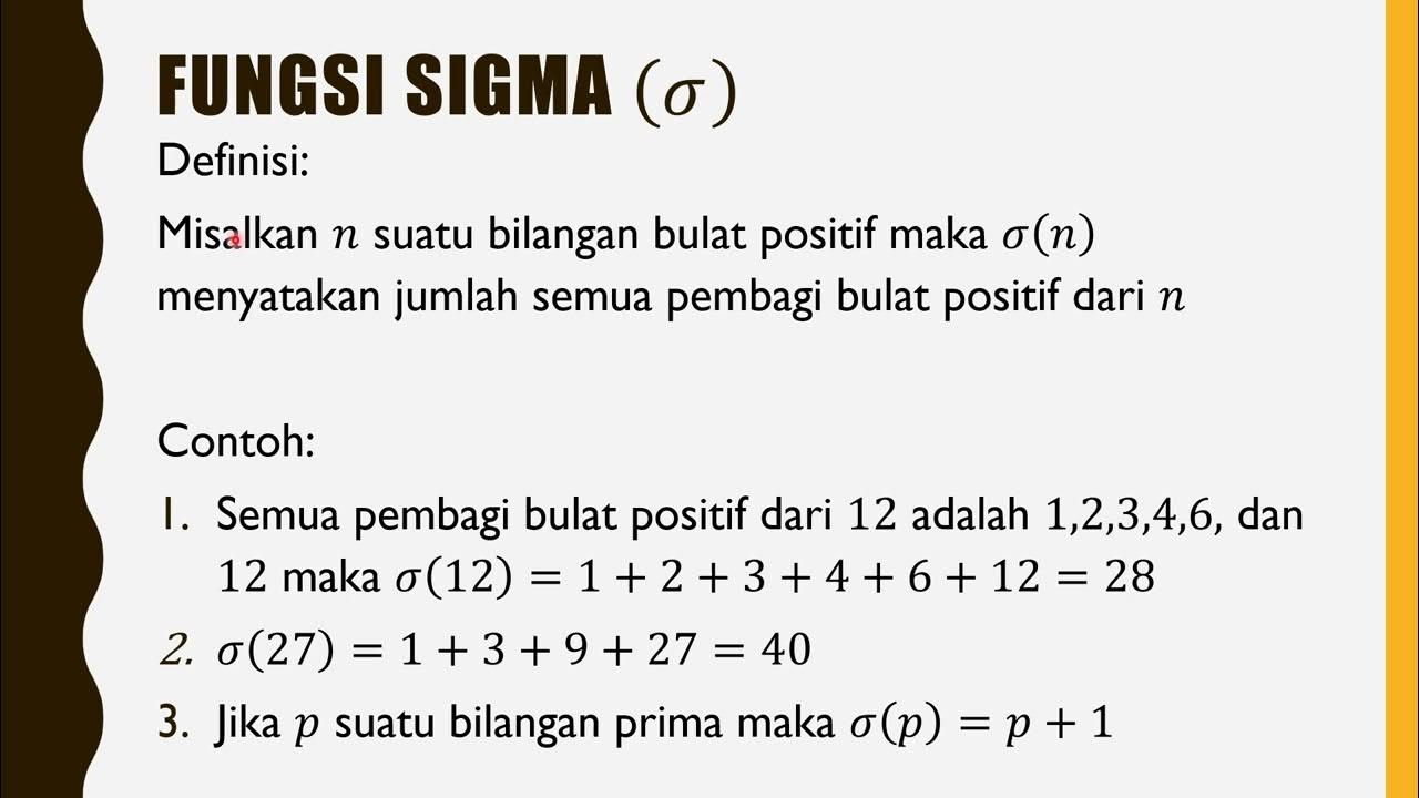 Teori Bilangan-Fungsi Aritmatika - YouTube