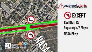 SH146 Major Traffic Shift