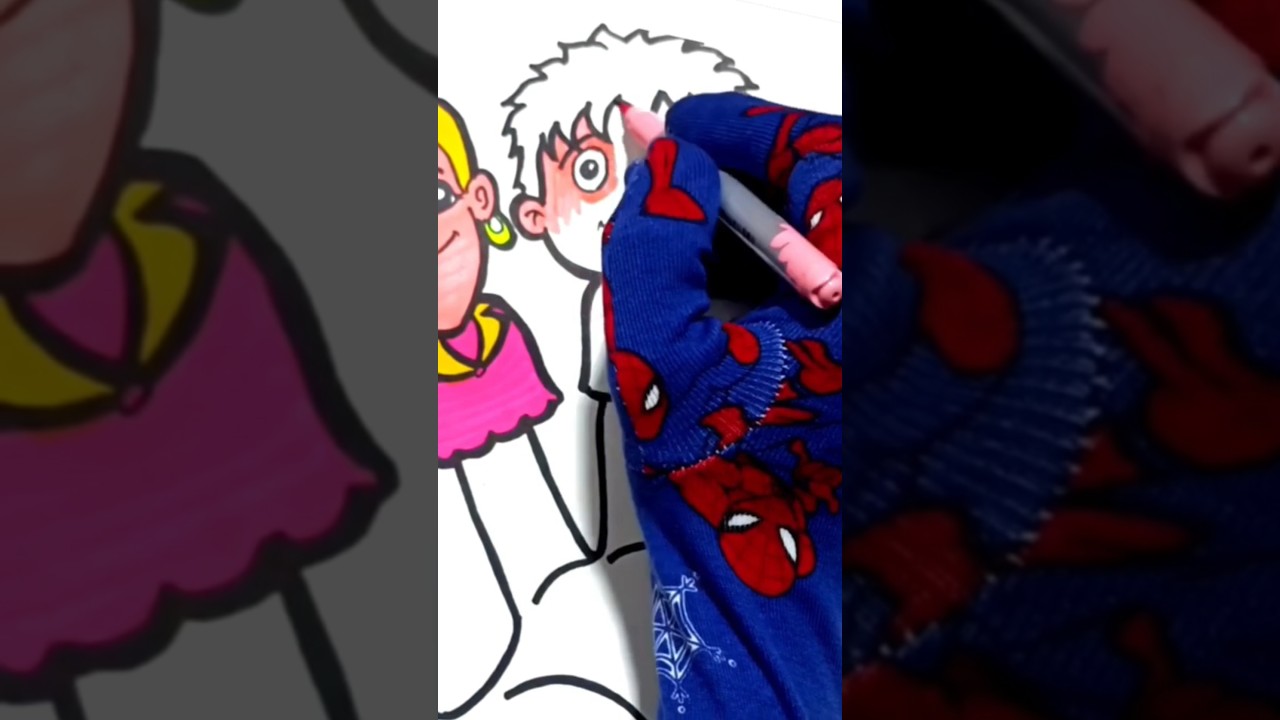 Easy Drawing & coloring Step by step family for kids 