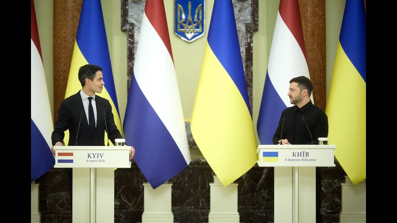 Спільний брифінг Володимира Зеленського з прем’єр-міністром Нідерландів Робом Єттеном