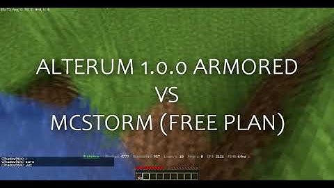 ALTERUM 1.0.0 ARMORED VS MCSTORM.IO [FREE PLAN] - BEST ANTICRASH AND ANTIBOT [PROTECTION4U.EU]