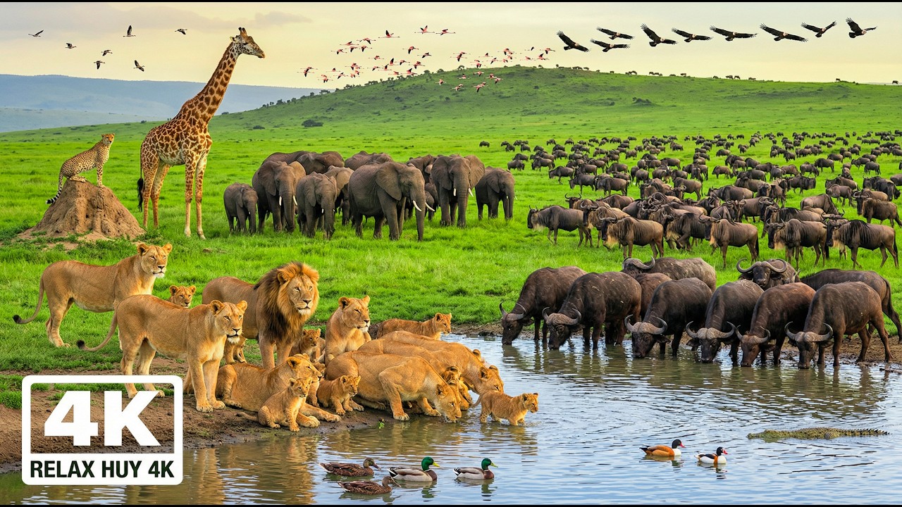 African Safari Wildlife 4K | Lions, Elephants, Zebras & Savanna Nature Documentary