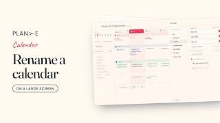 Google Calendar: Renaming and recolouring a connected calendar on large screens