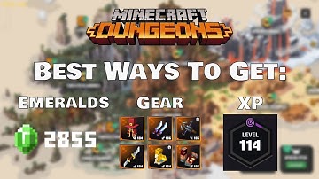 The BEST Way To Get Emeralds, Gear And XP In Minecraft Dungeons!! Minecraft Dungeons Guide