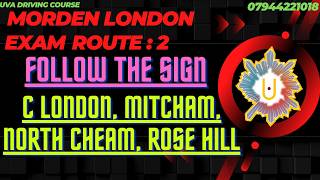 MORDEN REAL DRIVING TEST EXAM ROUTE : 2 | FOLLOW THE SIGN | C.LONDON |MITCHAM |NORTH CHEAM|ROSE HILL