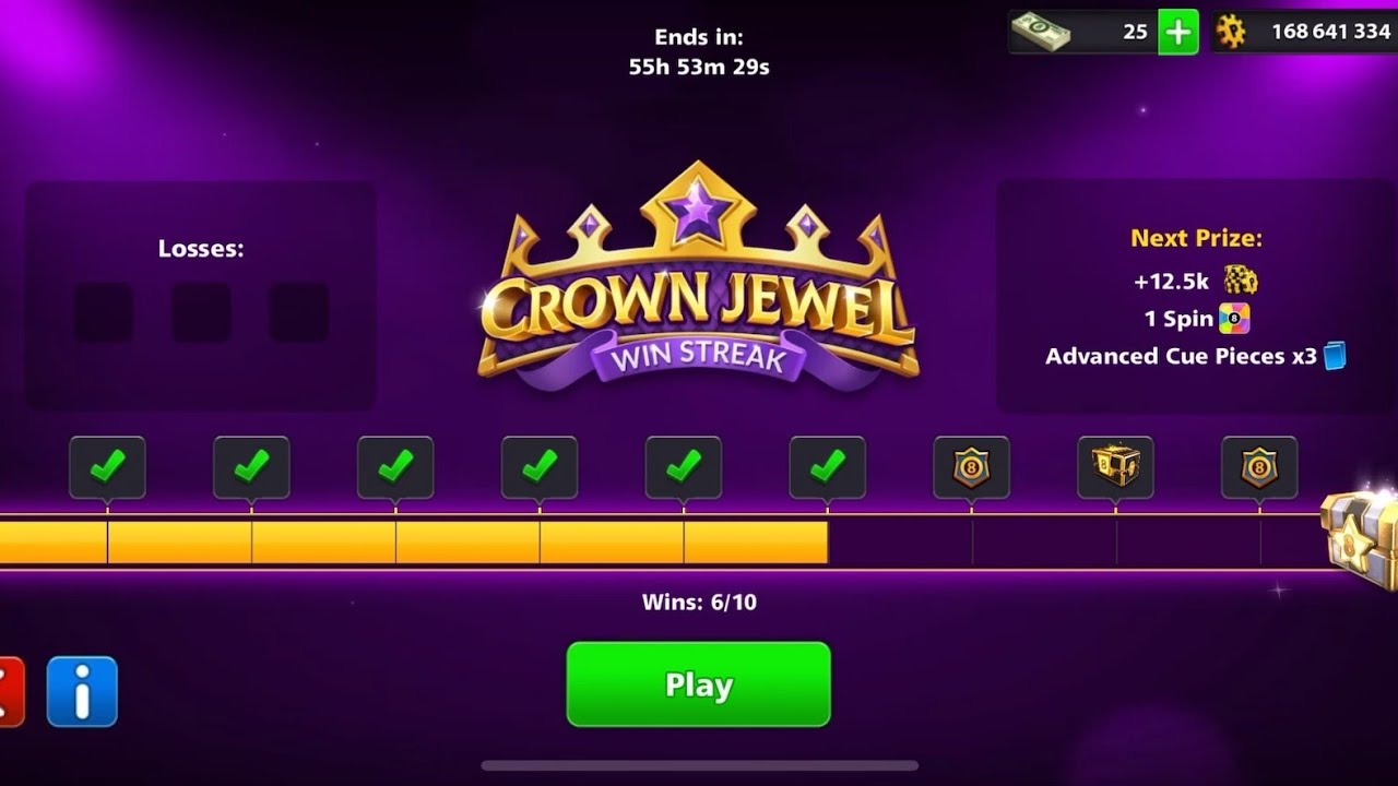 Unlocked Crown Jewel Win Box 8 Ball Pool