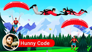 CSS Hills Parachute Animation || CSS Advanced Animation || CSS 3 Advanced Animation