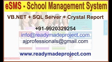 eSMS - School Management System - VB.NET + SQL Server