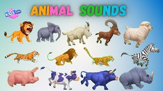 Farm &amp; Zoo Animal Sounds Song for Kids | Learn Animal Names and Sounds for Children