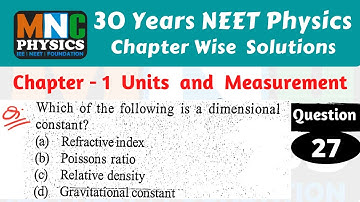 Which of the Following is Dimensional Constant | 30 Years NEET-AIPMT Chapterwise Solutions - Physics