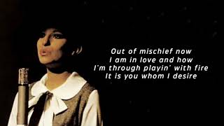 Keepin&#39; Out Of Mischief Now - Barbra Streisand | LYRICS