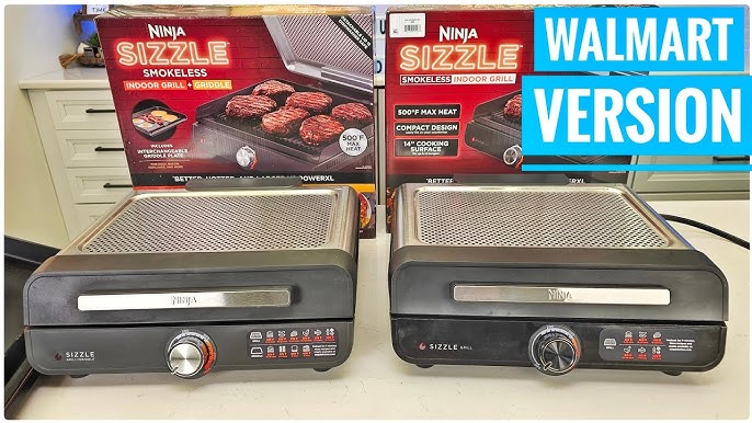 Ninja Sizzle Smokeless Indoor Grill and Griddle with Recipes - 21655571