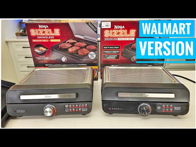 Ninja Sizzle Smokeless Indoor Grill and Griddle with Rec 