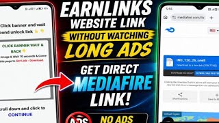 How To Open Earnlinks Website Links Without Watching Long Adds